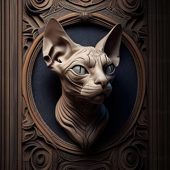 3D model sphynx cat (STL)